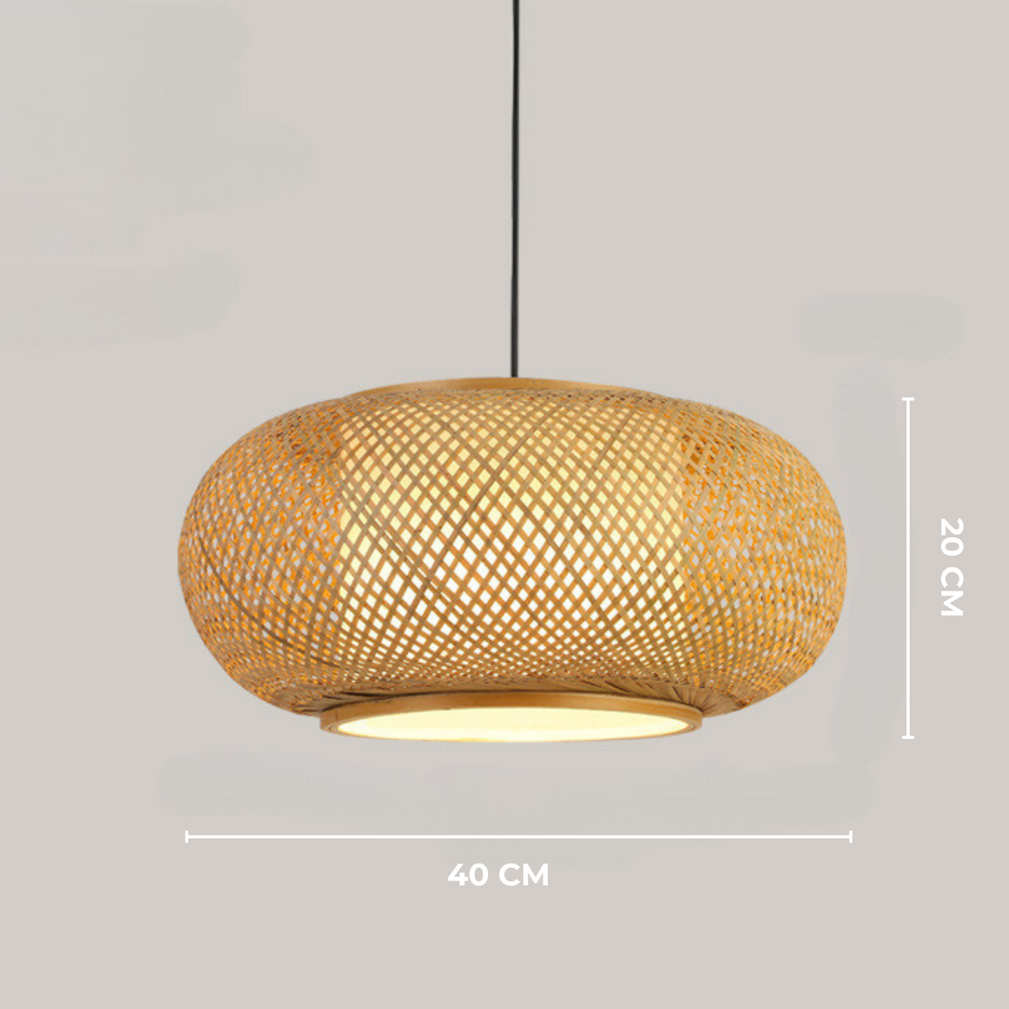 MYSA - Handgemaakte gevlochten bamboe hanglamp