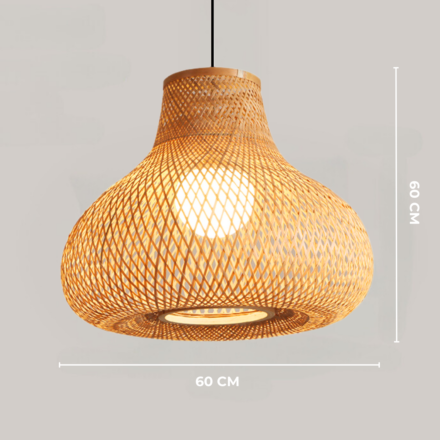 ISLA - Handgemaakte gevlochten bamboe hanglamp