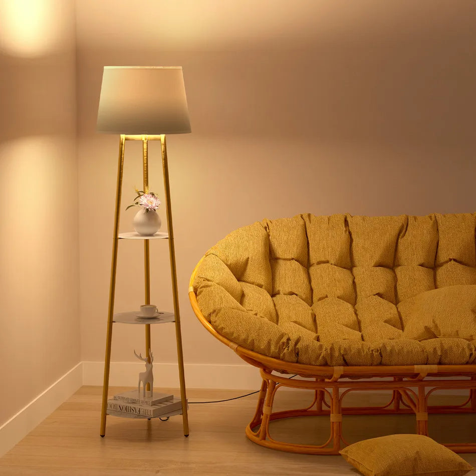 FLOE - Moderne Driepoot Vloerlamp met Planken