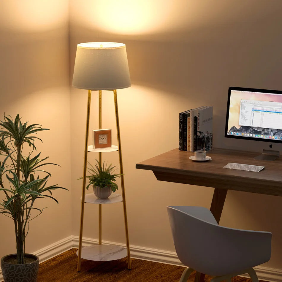 FLOE - Moderne Driepoot Vloerlamp met Planken