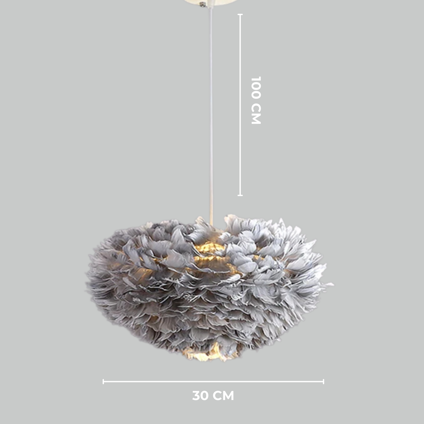 FLYVE - Handgemaakte Hanglamp van Veren