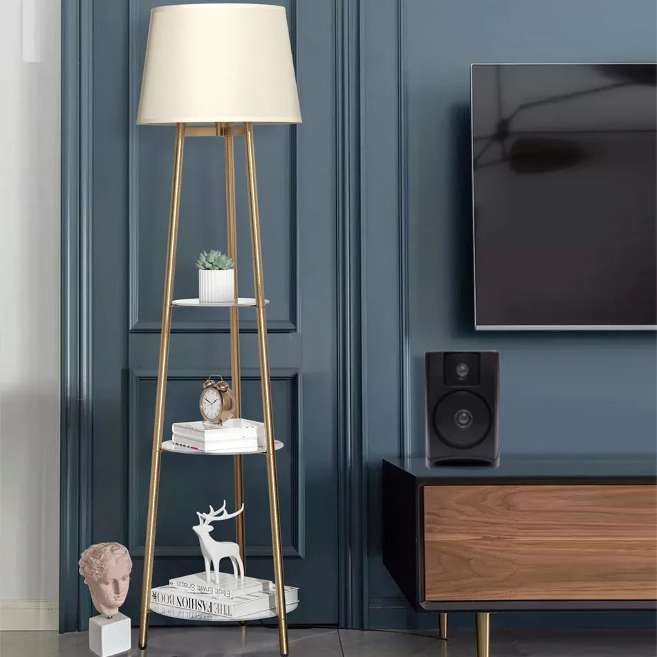 FLOE - Moderne Driepoot Vloerlamp met Planken
