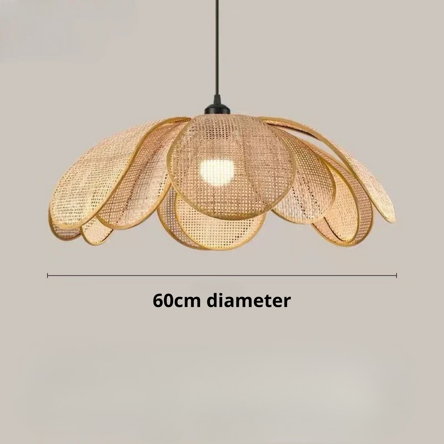 LUME - Handgemaakte Bloemlamp van Gevlochten Bamboe