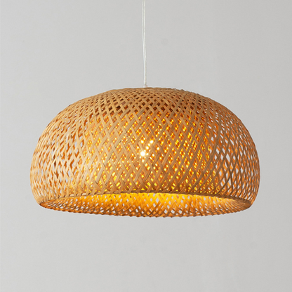 SVAN - Handgemaakte gevlochten Ronde Bamboe hanglamp