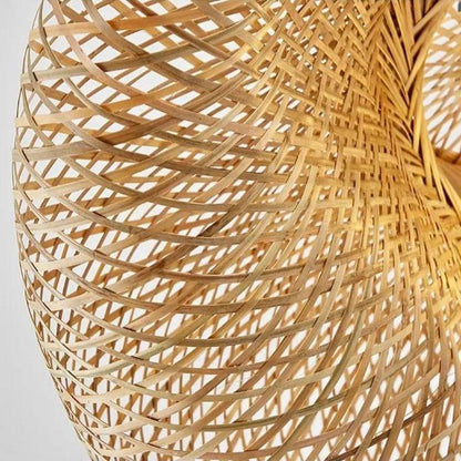 LUNA - Handgemaakte gevlochten bamboe hanglamp