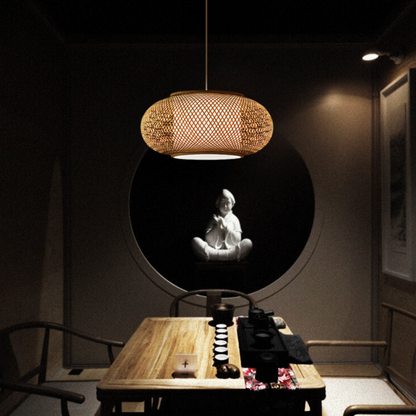 MYSA - Handgemaakte gevlochten bamboe hanglamp