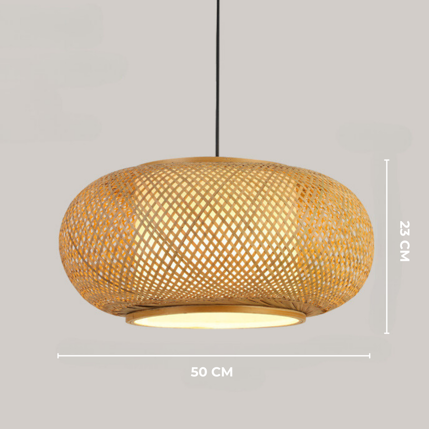 MYSA - Handgemaakte gevlochten bamboe hanglamp