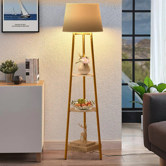 FLOE - Moderne Driepoot Vloerlamp met Planken