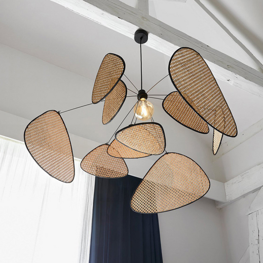EIRA - Designer Hanglamp met Handgevlochten Bamboe Panelen