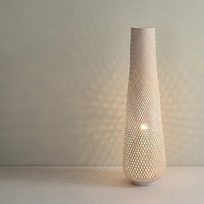 VARM  - Handgemaakte Vloerlamp van Gewoven Bamboe