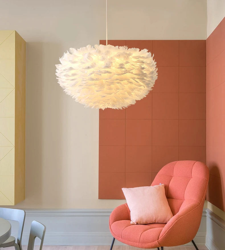 FLYVE - Handgemaakte Hanglamp van Veren